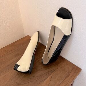 vintage open toe flats